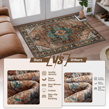 TIKIRUGI Vintage Boho Rugs for Entryway (2'x3')