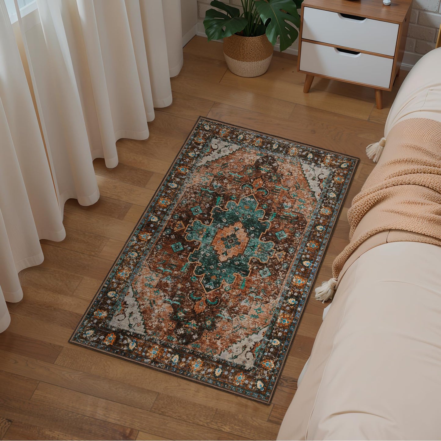 TIKIRUGI Vintage Boho Rugs for Entryway (2'x3')